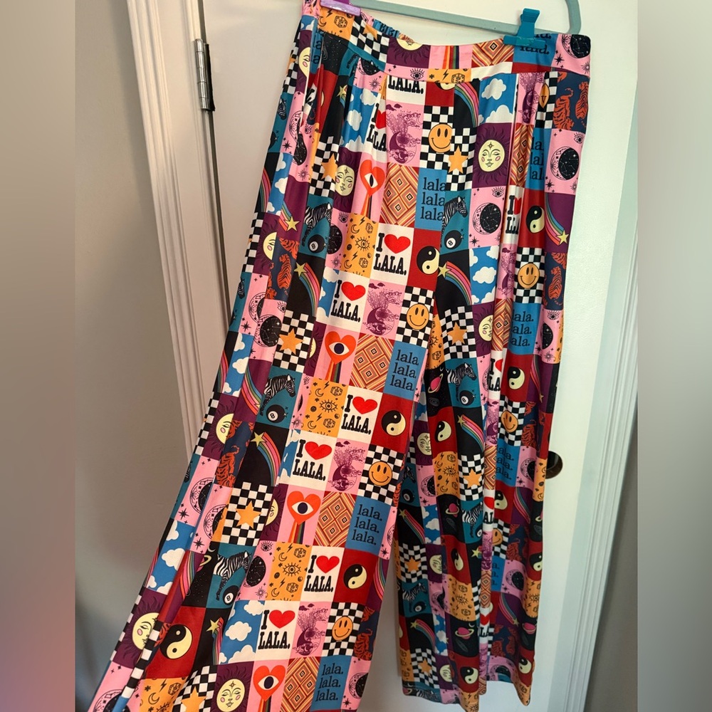 Dressed in LaLa multipattern wide leg pants